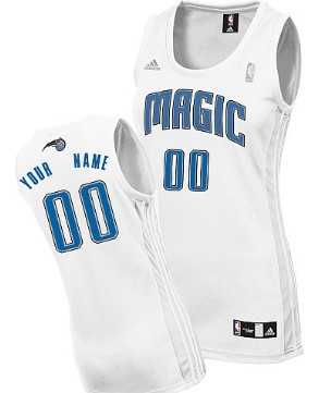 Womens Customized Orlando Magic White Jersey->customized nba jersey->Custom Jersey